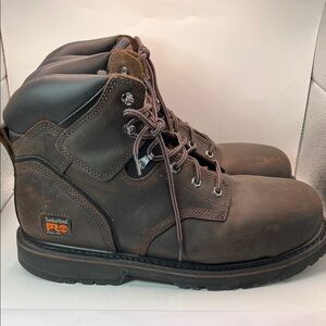 Timberland PRO Men's Dark Brown Work Boots Steel Toe